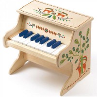 Otroški leseni beli piano Janod 