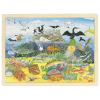 Goki drvene puzzle Morske životinje, 96 komada