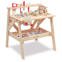 Melissa and Doug wooden workbench with tools