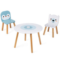 Janod table and two chairs polar world