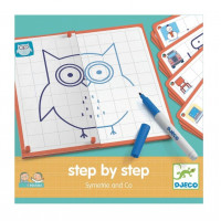 Children drawing step by step symmetry