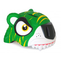 Crazy animal 49-55 cm green tiger children's helmet