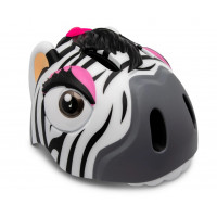 Crazy animal 49-55 cm zebra children's helmet