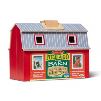 M&D foldable wooden barn with animals