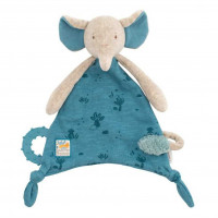 Moulin Roty elephant Bergamot comforter with teether