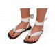 Ahinsa sandals ankle ribbon black