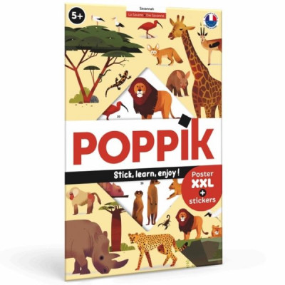 Poppik educational poster and stickers Savanna