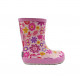 Koel rain boots fuchsia flowers